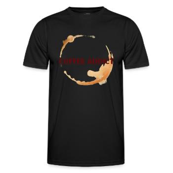 COFFEE ADDICT - T-shirt sport Homme - noir - Devant - AI Model Male 178 dark (178cm)