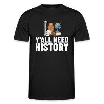 Geschichte Lehrer Lektion Professor Historiker - Männer Funktions-T-Shirt - Schwarz - Vorne - AI Model Male 178 dark (178cm)
