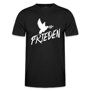 Frieden - Männer Funktions-T-Shirt - Schwarz - Vorne - AI Model Male 178 dark (178cm)