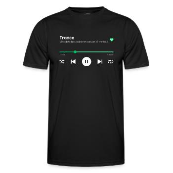 Trance - Männer Funktions-T-Shirt - Schwarz - Vorne - AI Model Male 178 dark (178cm)