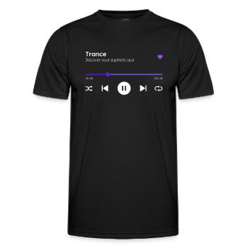 Trance - Männer Funktions-T-Shirt - Schwarz - Vorne - AI Model Male 178 dark (178cm)