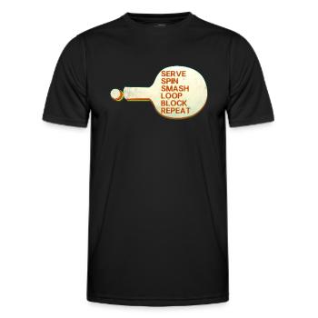 Ping-pong - T-shirt sport Homme - noir - Devant - AI Model Male 178 dark (178cm)
