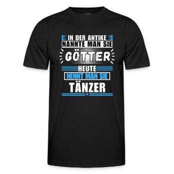 Les dieux dans l’Antiquité. Danseuse d’aujourd’hui - T-shirt sport Homme - noir - Devant - AI Model Male 178 dark (178cm)