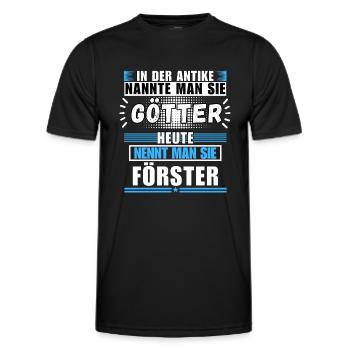 Les dieux dans l’Antiquité. Aujourd’hui forestier - T-shirt sport Homme - noir - Devant - AI Model Male 178 dark (178cm)