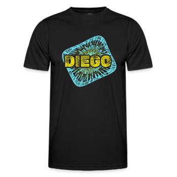Diego als Freizeit - Männer Funktions-T-Shirt - Schwarz - Vorne - AI Model Male 178 dark (178cm)