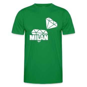 Milan comme précieuse - T-shirt sport Homme - vert - Devant - AI Model Male 178 dark (178cm)