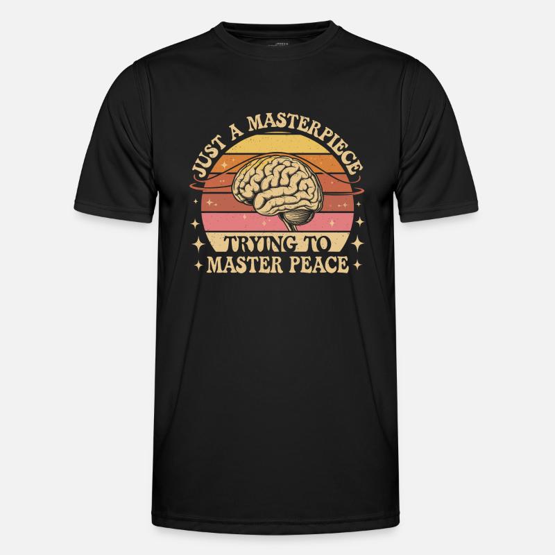 Growth through inner peace - Men's Functional T-Shirt - black