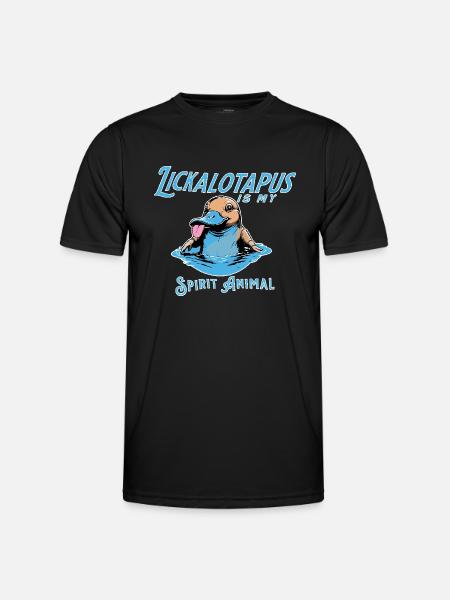 Funny Lickalotopus is My Spirit Animal Funny - Men's Functional T-Shirt - black