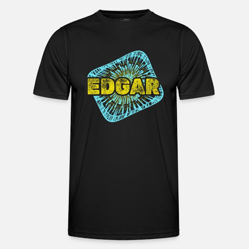 Edgar - Männer Funktions-T-Shirt - Schwarz
