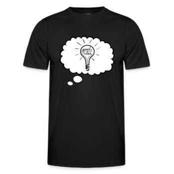 Good idea - Men's Functional T-Shirt - black - Front - AI Model Male 178 dark (178cm)