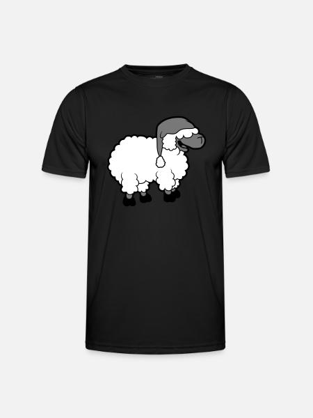 Funny Sleep Sheep - Men's Functional T-Shirt - black