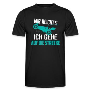 Mir reicht's ich gehe auf die Strecke RC Car Mode - Männer Funktions-T-Shirt - Schwarz - Vorne - AI Model Male 178 dark (178cm)