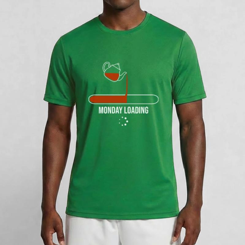 Monday Loading Tea Drinking Tea Drinker Tea Brewin Männer Funktions-T-Shirt