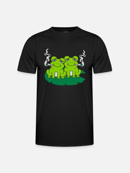 Joint smoke 2 frogs - Men's Functional T-Shirt - black