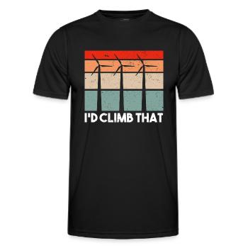 Technicien d’éolienne énergie éolienne de parc éolien - T-shirt sport Homme - noir - Devant - AI Model Male 178 dark (178cm)