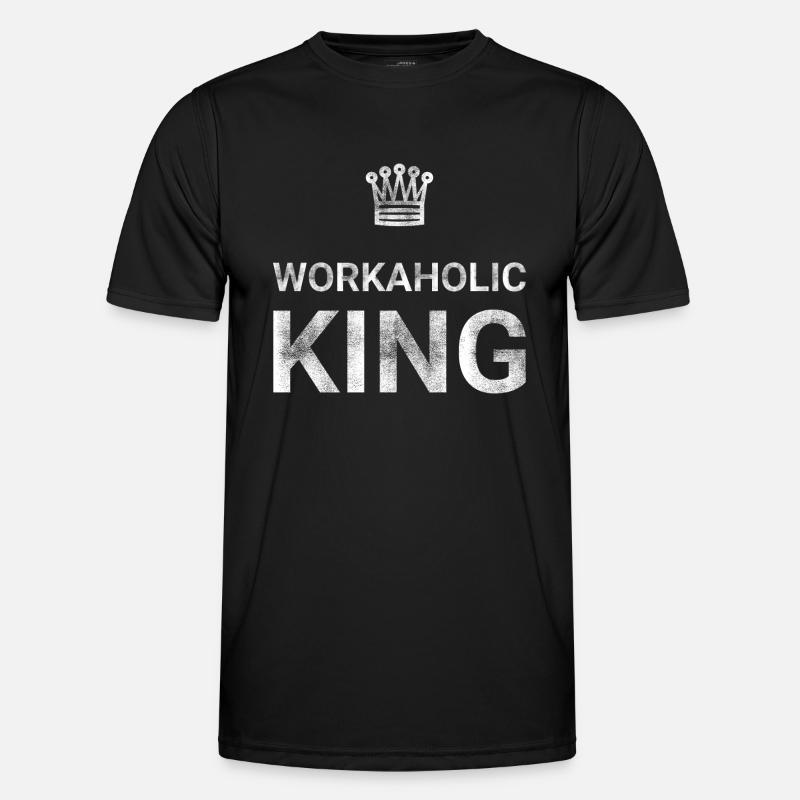 Workaholic King - Men's Functional T-Shirt - black