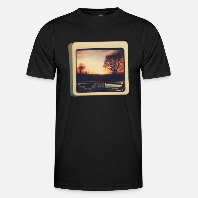 Nostalgic Horizon - Men's Functional T-Shirt - black