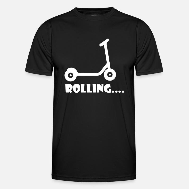 E-Scooter Roller Scooter - Men's Functional T-Shirt - black
