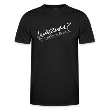 Warum? - Männer Funktions-T-Shirt - Schwarz - Vorne - AI Model Male 178 dark (178cm)