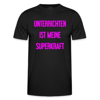 Unterrichten - Meine Superkraft! - Männer Funktions-T-Shirt - Schwarz - Vorne - AI Model Male 178 dark (178cm)