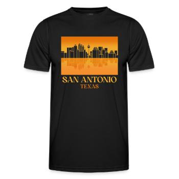 San Antonio Sunset Skyline Design pour Proud San - T-shirt sport Homme - noir - Devant - AI Model Male 178 dark (178cm)
