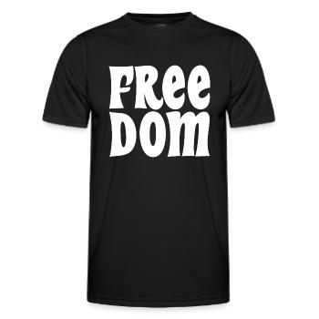 Freedom - Befreiung - Männer Funktions-T-Shirt - Schwarz - Vorne - AI Model Male 178 dark (178cm)