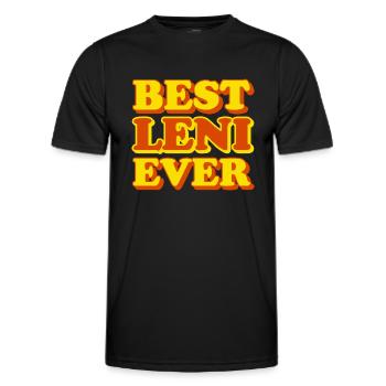Leni Vorname Lustiges Geschenk - Männer Funktions-T-Shirt - Schwarz - Vorne - AI Model Male 178 dark (178cm)