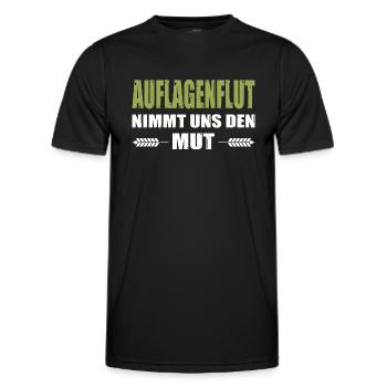 Bauerndemo Landwirt Auflagenflut Nimmt Uns Den Mut - Männer Funktions-T-Shirt - Schwarz - Vorne - AI Model Male 178 dark (178cm)
