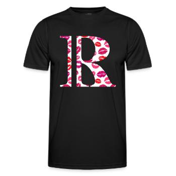 Brief an die Küsse - Männer Funktions-T-Shirt - Schwarz - Vorne - AI Model Male 178 dark (178cm)