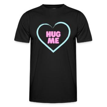 HUG ME - Männer Funktions-T-Shirt - Schwarz - Vorne - AI Model Male 178 dark (178cm)