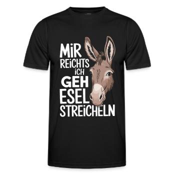 Esel Eselchen Maultier Muli - Männer Funktions-T-Shirt - Schwarz - Vorne - AI Model Male 178 dark (178cm)