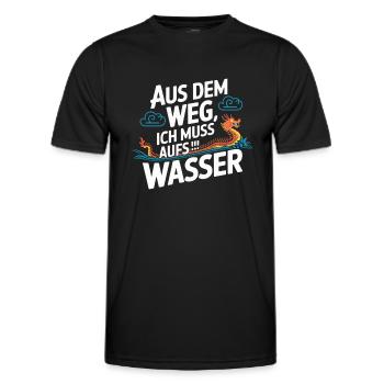 Aus dem Weg, ich muss aufs Wasser - Männer Funktions-T-Shirt - Schwarz - Vorne - AI Model Male 178 dark (178cm)