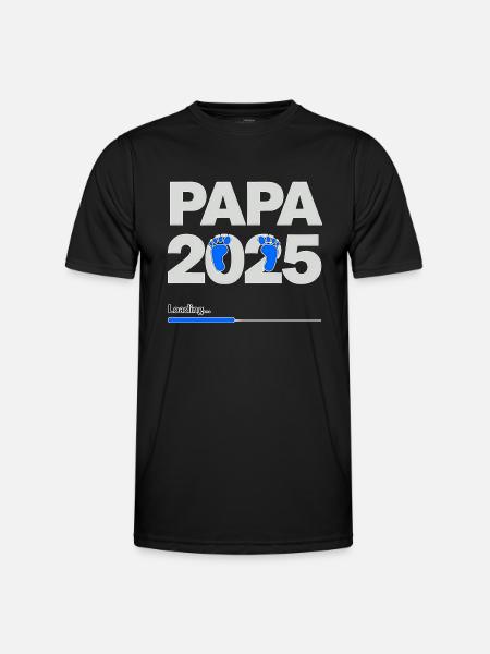 Dad 2025 Loading Fathers Gift - Men's Functional T-Shirt - black