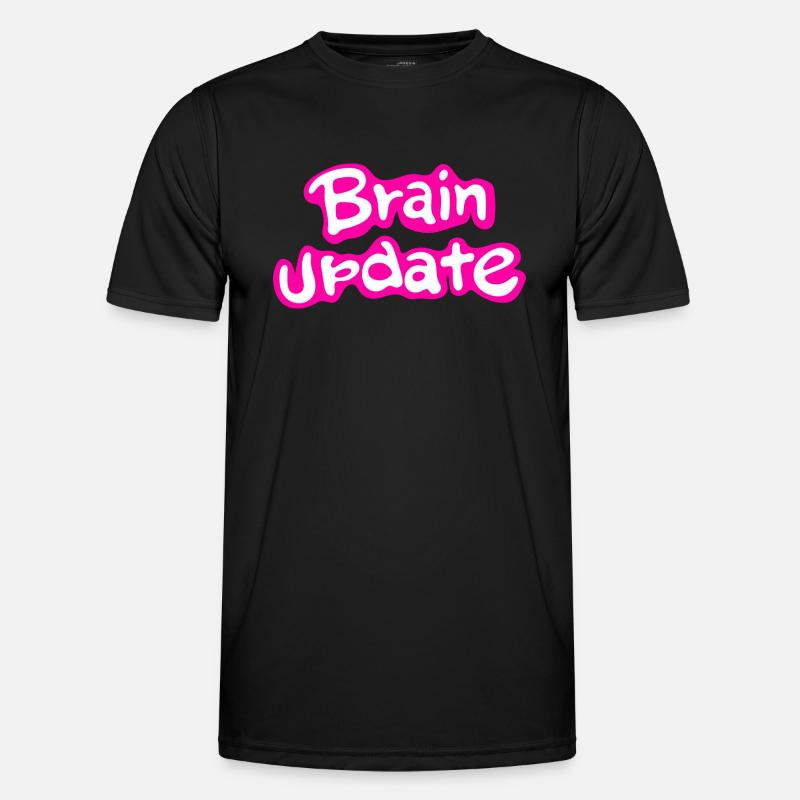 Brain Update Comic-Schrift pink. Männer Funktions-T-Shirt