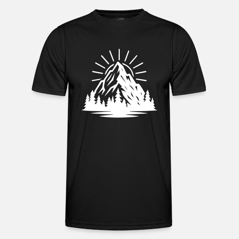 Mountain Forest Icon - Men's Functional T-Shirt - black