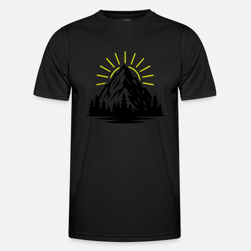 Mountain Nature Sun - Men's Functional T-Shirt - black