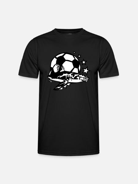 soccer shark logo design club - Men's Functional T-Shirt - black