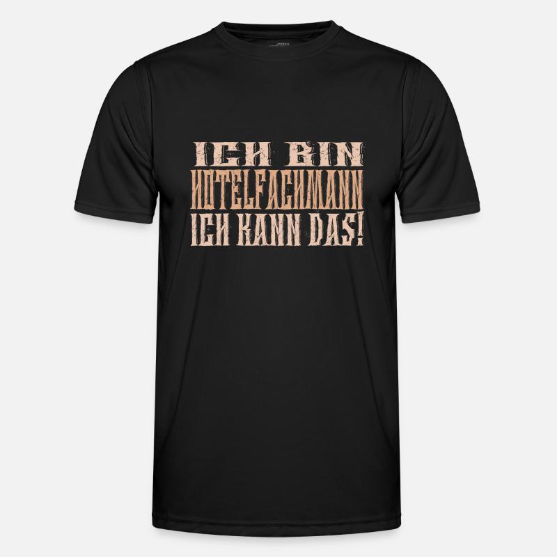 Ich bin Hotelfachmann - Männer Funktions-T-Shirt - Schwarz