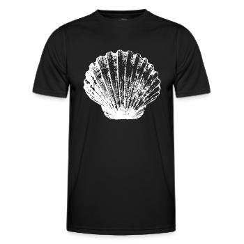 Jakobsmuschel - Männer Funktions-T-Shirt - Schwarz - Vorne - AI Model Male 178 dark (178cm)