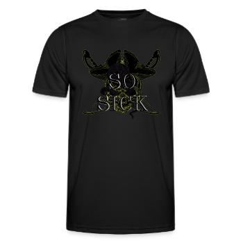 Piraten Totenkopf So Sick - Männer Funktions-T-Shirt - Schwarz - Vorne - AI Model Male 178 dark (178cm)