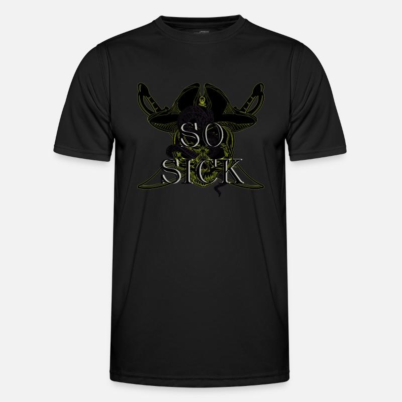 Pirate Skull So Sick Men's Functional T-Shirt