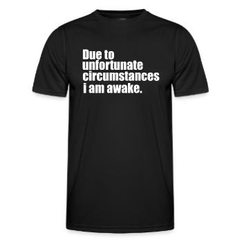 Réveillez-vous citation drôle - T-shirt sport Homme - noir - Devant - AI Model Male 178 dark (178cm)