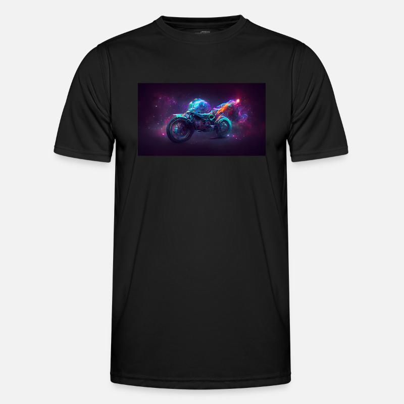 Space Motorcycle Men's Functional T-Shirt