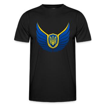 Ukraine flügel Ruhm Ehre Sieg - Männer Funktions-T-Shirt - Schwarz - Vorne - AI Model Male 178 dark (178cm)