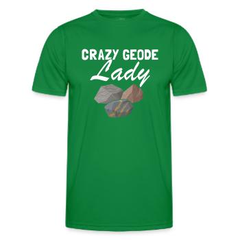 Recherche sur les roches et conception de roches à quartz - T-shirt sport Homme - vert - Devant - AI Model Male 178 dark (178cm)