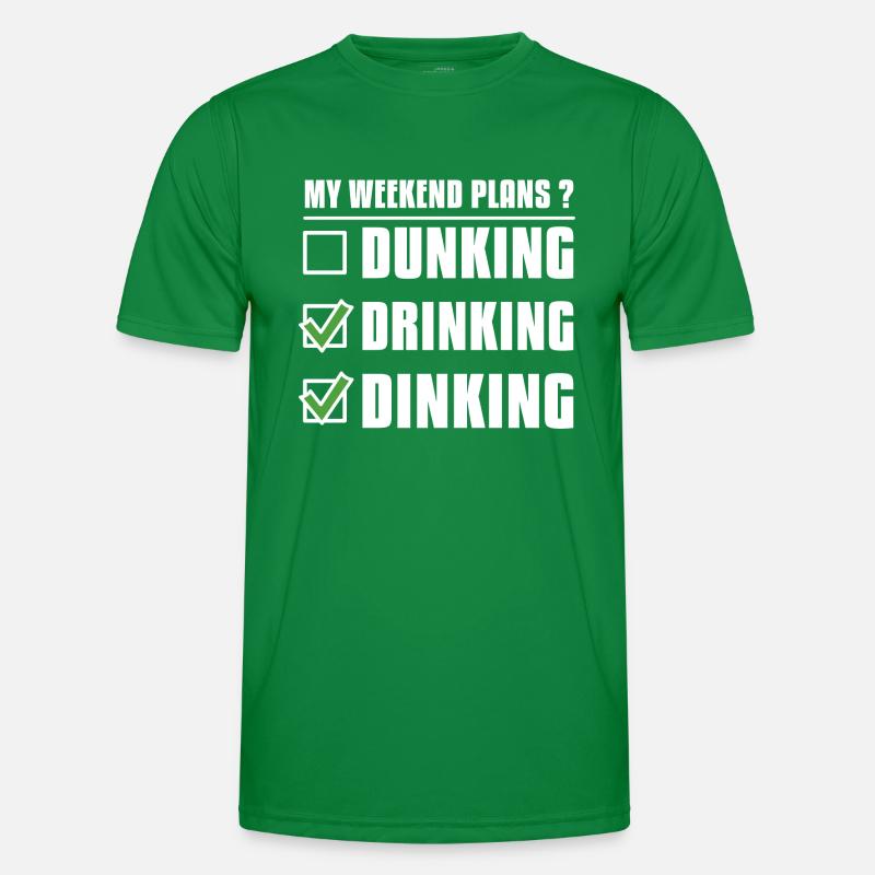 Pickleball Dinking Drinking Männer Funktions-T-Shirt