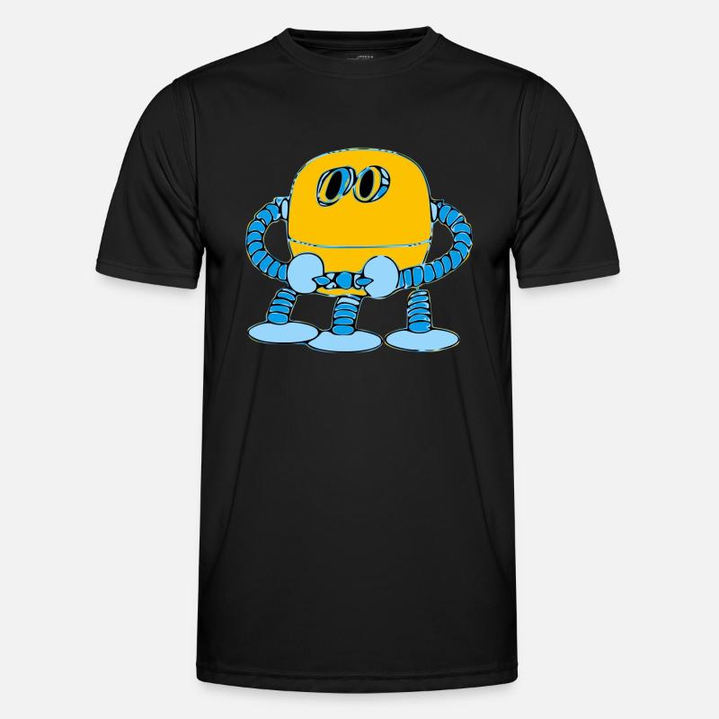 R3D4 der kleine Roboter - Männer Funktions-T-Shirt - Schwarz