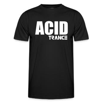 Transe acide - T-shirt sport Homme - noir - Devant - AI Model Male 178 dark (178cm)