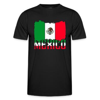 Mexican Mexican Flag Gift Mexico - Men's Functional T-Shirt - black - Front - AI Model Male 178 dark (178cm)
