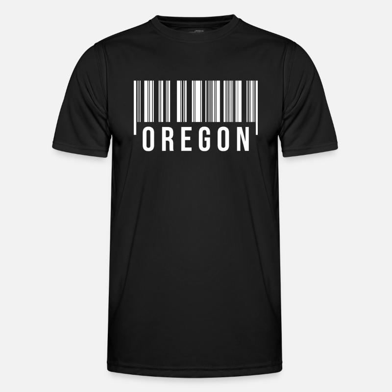 Oregon Barcode - Men's Functional T-Shirt - black